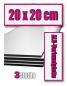 Preview: 20x20cm Aluminium-Verbundplatte 3mm