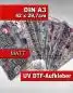 Preview: Premium UV DTF Transfer MATT Rub-On Aufkleber A3 42 x 29,7cm