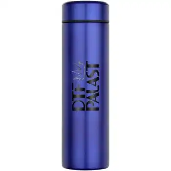 isoflasche mit logo blau