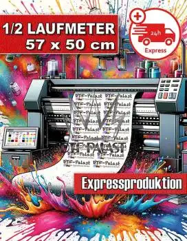 EXPRESS-PRODUKTION Premium DTF-Transfer HotPeel - 1/2 METERWARE 57x50cm