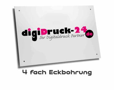 DIN A4 (21 x 29,7cm) Aluminium-Verbundplatte 3mm mit_Bohrung