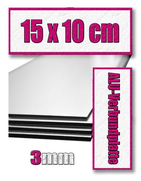 15x10cm Aluminium-Verbundplatte 3mm