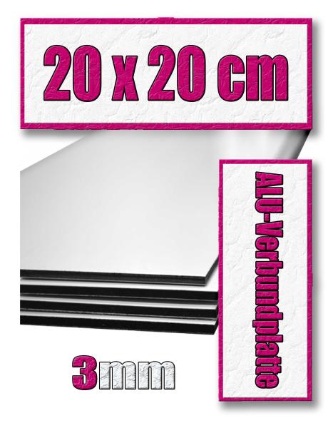 20x20cm Aluminium-Verbundplatte 3mm