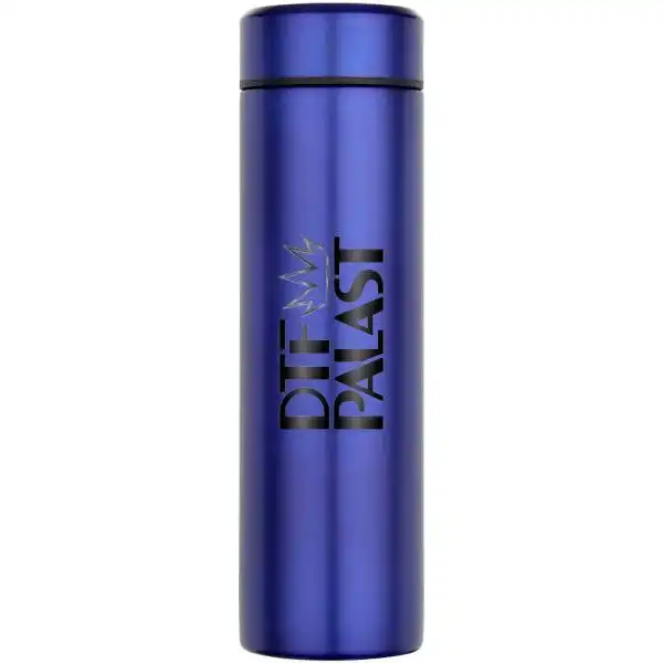 isoflasche mit logo blau