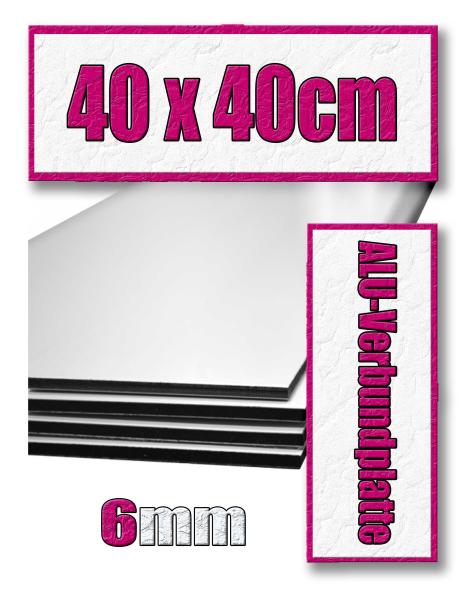 40x40cm Aluminium-Verbundplatte 6mm im UV-Direktdruck