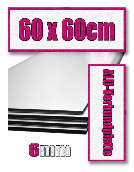 60x60cm Aluminium-Verbundplatte 6mm im UV-Direktdruck