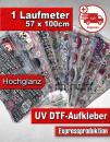 Premium UV DTF Transfer EXPRESS Rub-On Aufkleber 57 x 100 cm