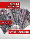 Premium UV DTF Transfer Rub-On Aufkleber A4 21 x 29,7cm
