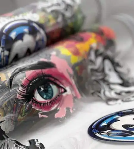 UV DTF Aufkleber für Glas und Metall